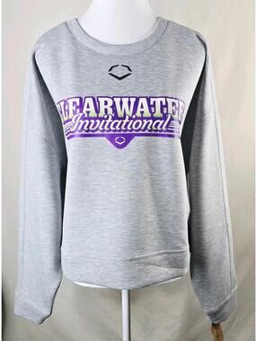 EvoShield Clearwater Invitational Cropped Sweatshirt Heather Gray Women’s XL New
